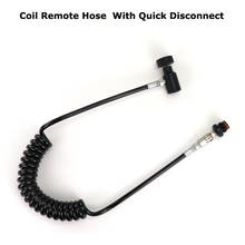 New Paintball Air Gun Coil Remote Hose With Quick Disconnect Gauge Black Paintbal Acessorios 2024 - buy cheap