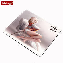 Mousepad com coxa branca, loira, anime, simples, pequeno, jogador, velocidade, tapete de mesa de jogos, faça você mesmo, mousepad personalizado 20x18cm para mesa de laptop 2024 - compre barato