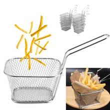 Aço inoxidável mini fritadeira cesta coador cozinha cozinhar chef cestas ferramenta colander batatas fritas cesta 2024 - compre barato