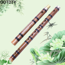 OOTDTY-instrumento Musical chino tradicional hecho a mano, flauta enchufable de bambú/Dizi en G 2024 - compra barato