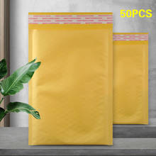 Envelope com plástico bolha para transporte, saquinho de papel kraft com plástico bolha para envio postal, 20x25cm 2024 - compre barato