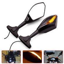 Universal Motorcycle LED Turn Signals Rear View Side Mirrors For Honda  CBR600RR 2003 2004 2005 2007 2008 2009 2010 2024 - buy cheap