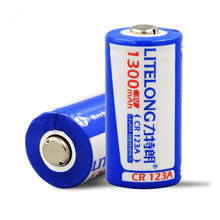 2pcs/lot Large capacity 1300mAh 3V CR123A rechargeable battery LiFePO4 16340 lithium rechargeable battery for camera electronics 2024 - buy cheap