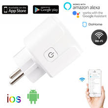 100-250V Wifi Smart Socket Smart Timer EU Plug 16A Voice Control dohome APP Work With Siri Alexa Google Assisitant 2024 - buy cheap