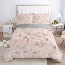 Luxury Bedding Set 3D HD Printed Duvet Cover Set Pillowcases Comforter Quilt Blanket Cover Queen/King Pink geometry 2024 - buy cheap