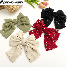 New Fashion Small Dot Floral Barrettes Bow For Women Grils Wild Sweet Three-layer Oversized  Chiffon Hairpin Hair Accessories 2024 - buy cheap