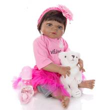 Кукла реборн NPK, полностью виниловая силиконовая кукла-младенец, черный Африканский малыш, подарок для детей 2024 - купить недорого