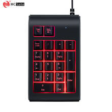 Numeric keyboard USB 2.0 19 key backlight keyboard 2024 - buy cheap