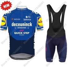 Quick Step-Conjunto de Ropa de Ciclismo para hombre, Conjunto de camiseta y pantalón corto con tirantes para Ciclismo de montaña, equipo irlandés, verano, 2021 2024 - compra barato