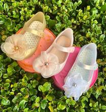 Mini Melissa-Sandalias con flores para niños y niñas, zapatos de gelatina de princesa, versátiles, con lazo, para verano, 2021, HMI009 2024 - compra barato