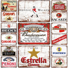 Beer Metal Sign Vintage Plaque Tin Sign Wall Decor For Bar Pub Man Cave Crafts Retro Logo Poster Custom Wholesale 2024 - buy cheap