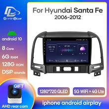 Prelingcar-Radio Multimedia con GPS para coche, Radio con reproductor, Android 10,0, 2 Din, ocho núcleos, SIN DVD, para Hyundai Santa Fe 2, años 2006 a 2012 2024 - compra barato