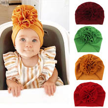 2022 New 4 Inches Flower Baby Autumn Winter Head Wrap Elastic Girls Turban Hat DIY Waffles Headband Hair Accessories 2024 - buy cheap