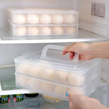 Double Layer egg Storage Box organizer  Container Carrier Case Plastic Food s holder for refrigerator kitchen accessories 2024 - buy cheap