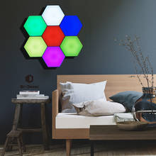 Luminária de parede led rgb, estilo nórdico, para sala de estar, quarto, sensível ao toque, fixação de cabeceira 2024 - compre barato