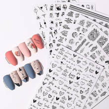 3D Nail Sticker Sexy Girl Letter Nail Art Decorations Foil Love Heart Design Nails Accessories Fashion  Stickers 2024 - buy cheap