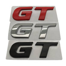 Новый автомобильный Стайлинг 3D металлический GT спортивный значок эмблема наклейка для Volkswagen VW Polo Passat B5 B6 B7 Golf Jetta Touareg Bora 2024 - купить недорого