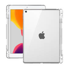 With Pencil Holder Case for iPad Air 4 10.9 10.2 2020 TPU Silicone Transparent Back Cover for iPad 8th Generation Funda Capa 2024 - buy cheap