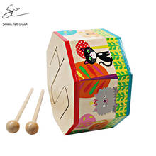 NEW Kids Toys Wooden Drum for Early Education Musical Toys for Children Drum Musical Instruments for Baby Gift Wooden Toys 2024 - buy cheap