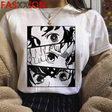 Camiseta masculina demon slayer, camisetas para casais, estilo kawaii no yaiba 2021 2024 - compre barato