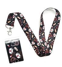 1 pcs  Doctor nurse  Neck Strap Lanyards Card Holders Bank Neck Strap Card Bus ID Holders  Rope Key Chain 2024 - buy cheap