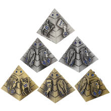 Vintage Metal Egyptian Pyramids Building Model Pyramid Statues Home Desktop Decoration Office Cafe Ornaments Travelling Souvenir 2024 - buy cheap
