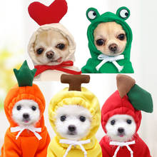 Warm Pet Dog Coat Cute Fruit Dogs Clothes Winter Fleece Puppy Hoodies Dog Jacket for Chihuahua Teddy Pet Costume Ropa Para Perro 2024 - buy cheap
