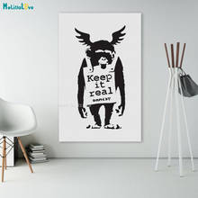 Monkey Graffiti Wall Sticker Keep It Real Home Decoration New Design Cool Art Murals Self-adhesive Decal No Frame YT3697 2024 - buy cheap