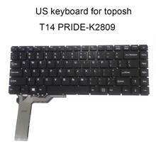 OVY-teclados de repuesto para ordenador portátil, parte de venta directa, para Toposh T14 PRIDE K2809, negro, sin marco, para notebook, EE. UU., Inglés 2024 - compra barato