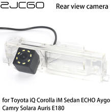 Zjcgo-câmera de estacionamento para autos, câmera para estacionamento e ré, compatível com toyota iq corolla im sedan, echo aygo, camry, solara, auris e180 2024 - compre barato