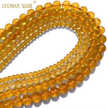 Free shipping Citrines Round Natural Stone Beads Yellow Crystal For jewelry Making DIY Necklace Bracelet 6/8/10/12mm Strand 15'' 2024 - buy cheap