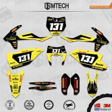 Equipe de Gráficos Fundos Decalques 3 DSMTECH Personalizado M Adesivos Personalizados Para KTM 2017-2019 EXC 2016-2018 SXF 020 2024 - compre barato