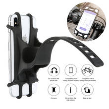 Bike Phone Holder Silicone Adjustable Pull Button Anti-shock Phone Holder Mount Bracket Fork For Bicycle Phone Holder Phone 2024 - compre barato