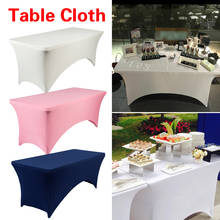 Spandex Home Kitchen Dining Table Linen Cloth Cocktail Rectangular Table Cover High Stretch Hotel Wedding Tablecloth Covers 2024 - buy cheap