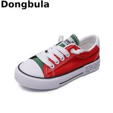 New Children Canvas Shoes Girls Boys Kids Sneakers Casual Lace Up Classic Flats Baby Running Shoes Red Yellow Child Sport Shoes 2024 - buy cheap