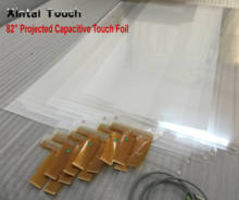 Fácil Instalar Transparente 82 "Interativo toque foil, 10 pontos de toque filme para a janela de vidro loja 2024 - compre barato