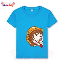 Cute Unisex Kids One Piece Luffy t shirt children t-shirts boy girl tshirt summer casual t-shirt boys clothes anime tops tees 2024 - buy cheap