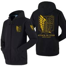 Sudadera con capucha para hombre y mujer, prenda deportiva Unisex de alta calidad con estampado de Anime Attack on Titan Jiyuu no tsuasa, chaqueta de abrigo con forro polar de cuerpo completo 2024 - compra barato