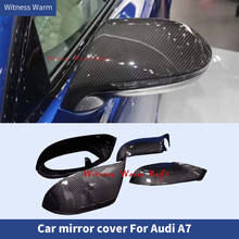 Carbon Fiber Rearview Mirror Cover Caps for Audi A7 Replacement Style 2024 - buy cheap