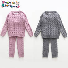 Baby Girls Clothes Boys Clothing Sets Autumn Winter Sweater + Pants 2pcs Set Infant Boys Knit Tracksuits Toddler Girls Boys Suit 2024 - buy cheap