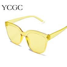 Colorful Oval Sunglasses Women Vintage Luxury Plastic Brand Designer Cat Eye Sun Glasses Ladies Fashion Eyewear Mirro UV400 2024 - buy cheap