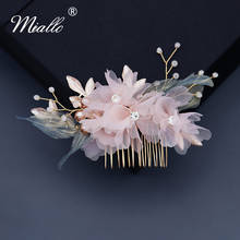Miallo Pearl Bridal Wedding Hair Accessories Leaf Hair Comb for Women Gold Color Hair Pins Bride Headpiece Jewelry Gifts 2024 - buy cheap