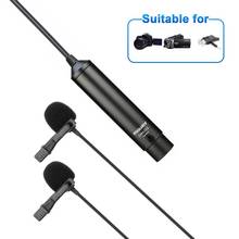 Mouriv CMX202 Dual Lavalier Cardioid Microphone Phantom Power Lapel Clip Compatible with Camera Camcorder ZOOM Tascam SONY 2024 - buy cheap