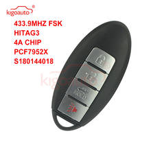 Kigoauto 4Button Smart Car Remote key 433.9MHZ FSK HITAG-AES For Nissan Altima Maxima Murano 2017 2016 4A chip KR5S180144014 2024 - buy cheap