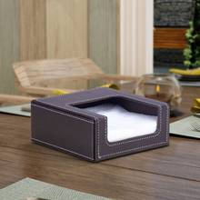 PU Leather Square Cocktail Napkin Holder Paper Serviette Dispenser Tissue Box Bar Caddy for Dining Table Hotel Office Home Decor 2024 - buy cheap