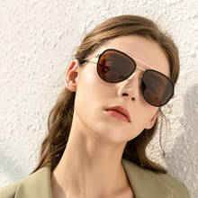 Bluemoky óculos de sol de nylon feminino, óculos para piloto vintage de armação de metal para homens e mulheres, proteção uv400 2020 2024 - compre barato