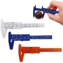 Mini herramienta de medición de plástico para estudiantes, Escala de doble regla de 0-80mm, Calibre Vernier, 1 ud. 2024 - compra barato