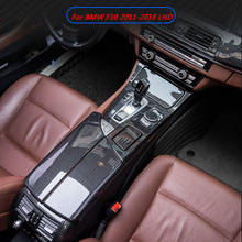 Manija de puerta con patrón de fibra de carbono para BMW, accesorios de decoración Interior, engranaje de salida de aire, pegatina ABS, para serie 5 F10 525 2011-2016 2024 - compra barato