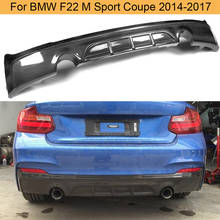 2 Series Carbon Fiber Car Rear Bumper Lip Spoiler Diffuser for BMW F22 M Sport Coupe Only 14-17 Convertible 230i 235i Black FRP 2024 - buy cheap