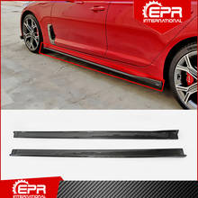 For Stinger Type M Carbon Fiber Side Skirt Extension Stinger Carbon Door Splitter Kit Tuning Step Part Add On For Kia Stinger 2024 - buy cheap